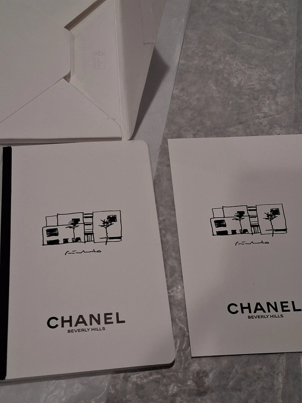 CHANEL VIP/GWP White Notebook with Black Logo and Elastic